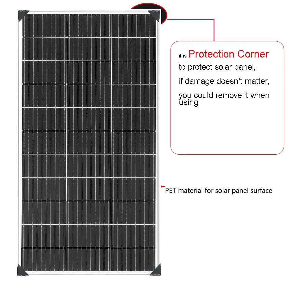 12V Solar Panel System : 200W/240W/300W/400W/480W/600W Solar Module + Charge Controller + Cable for RV, Camper, Vehicle, Caravan