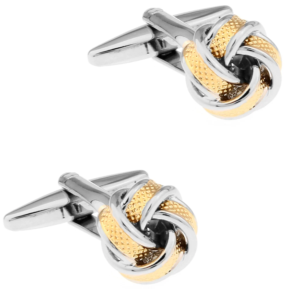 4 Styles TZG Stainless Steel Cufflinks Men Cuff Links Knots 1 Pair