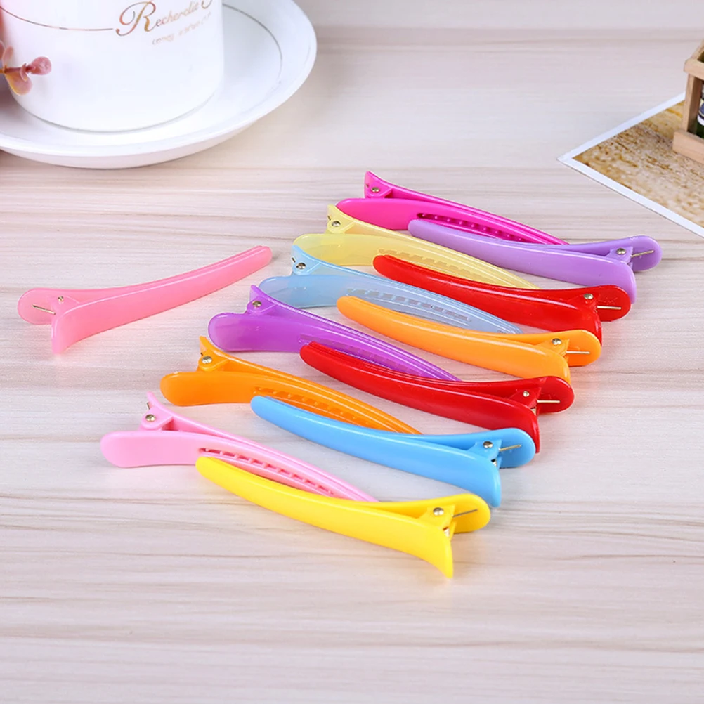 

50Pcs Multicolor Plastic Duck Teeth Hair Clips Hair Salon Sectioning Styling Grip Lightweight Non-Rust Hairdresser Tools