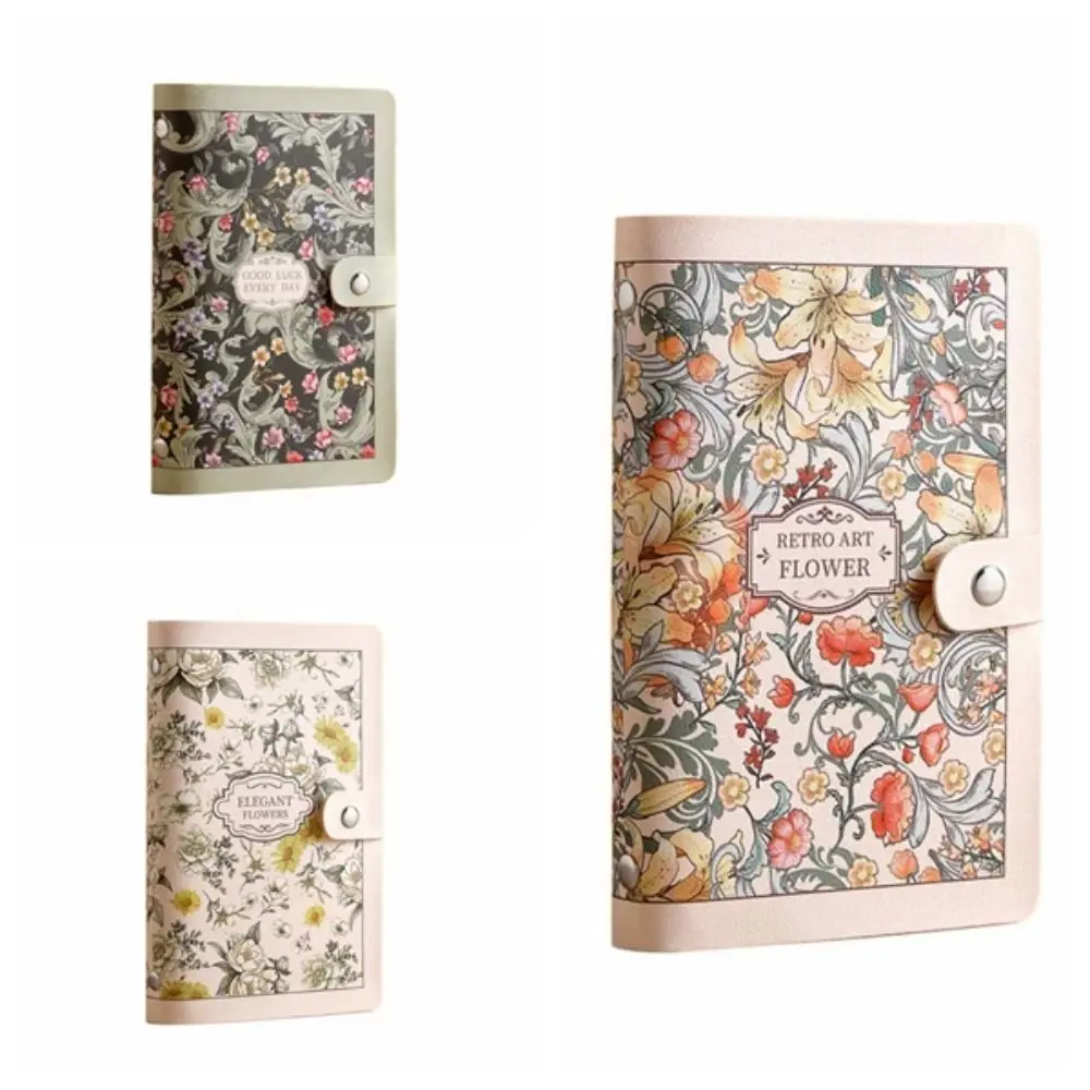 Caderno A6 com Botão para Dinheiro, Resistente a Respingos, Planejador Diário, Caderno de Orçamento, Agenda Acadêmica Semanal com Estampa Floral
