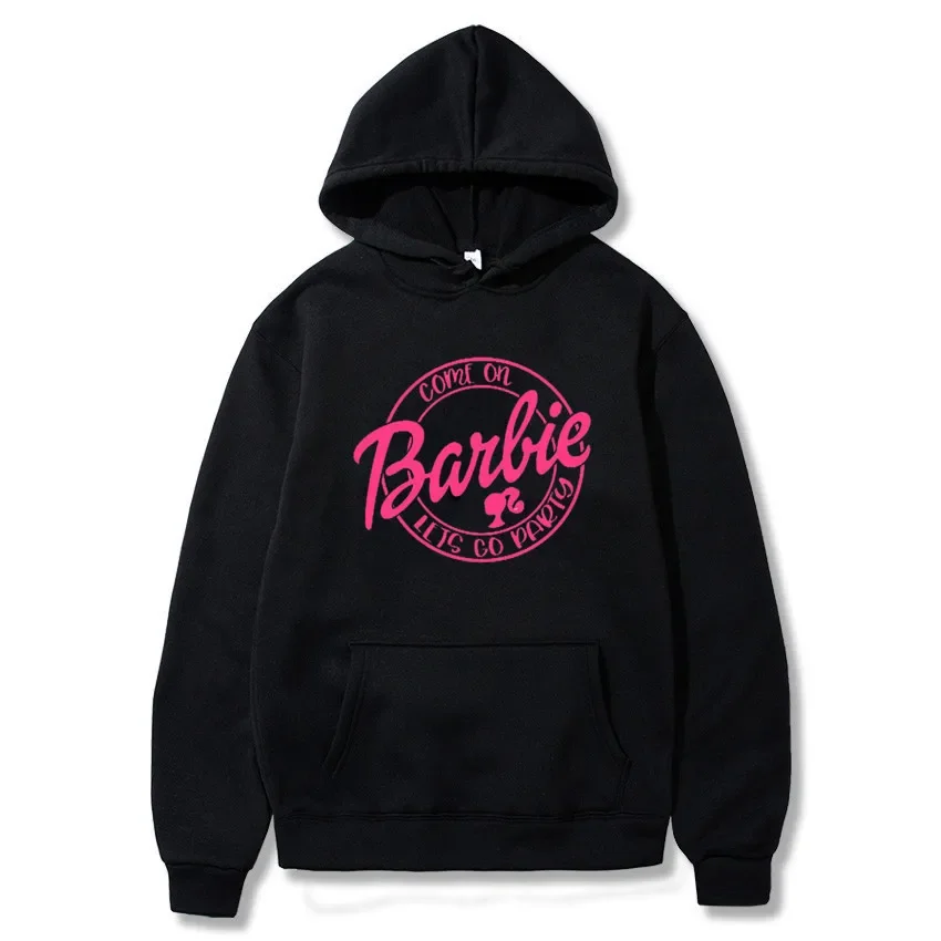 Barbie Girls Hoody Women Fashion Print Let\'s go party Streetwear Hoodies Sweatshirt Women\'s Trendy Pullover Hoodie Clothing