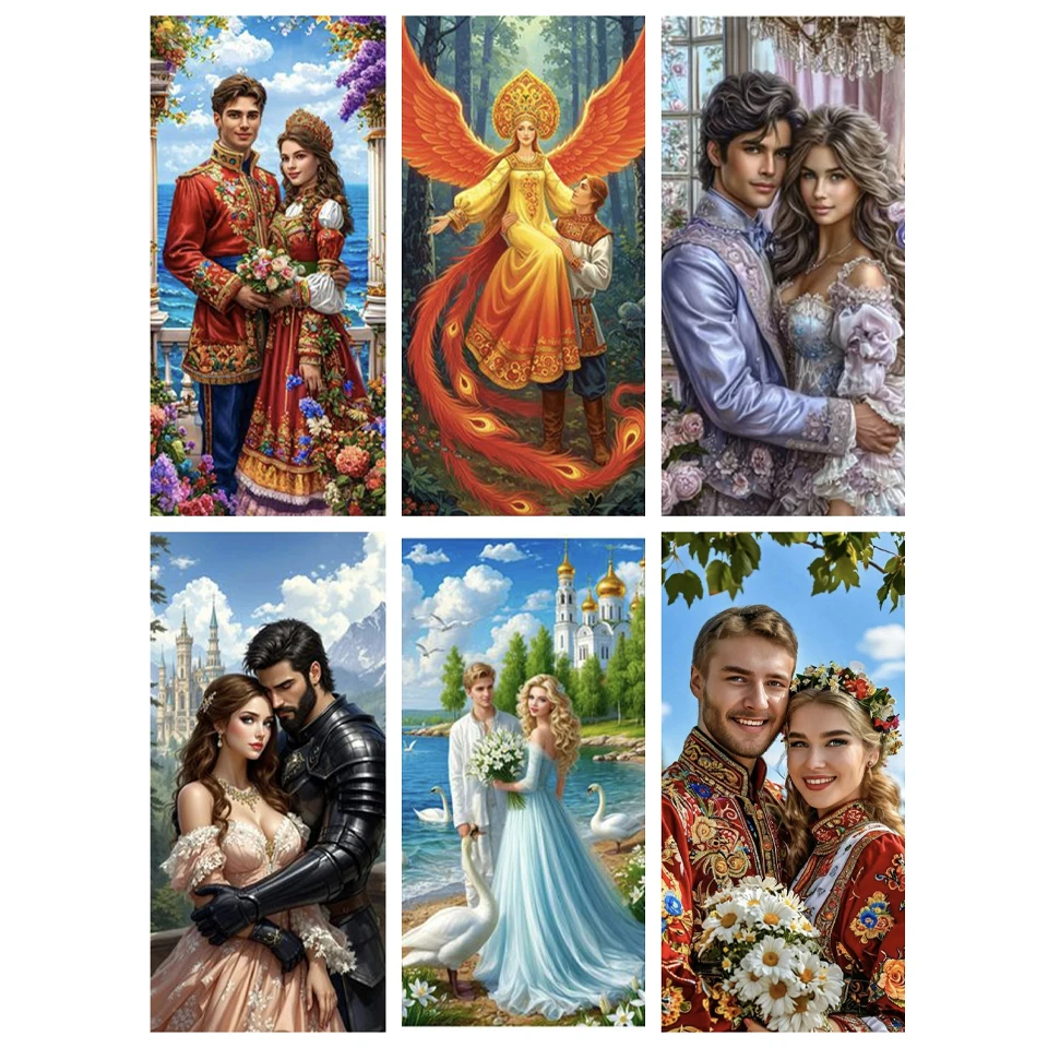 

DIY Diamond Painting Couple Love Flower Full Circle Square Diamond Rhinestone Mosaic Embroidery Picture Home Decoration