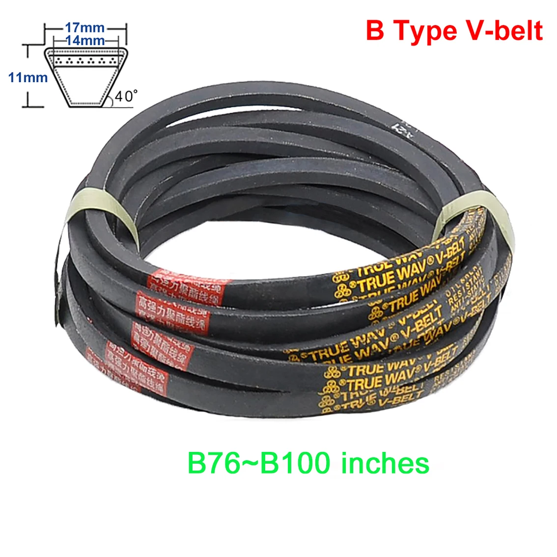 1Pcs B76 77 78 79 80-100 Inch B Type V-belt Triangle Belt Industrial Agricultural Equipment Transmission Belt