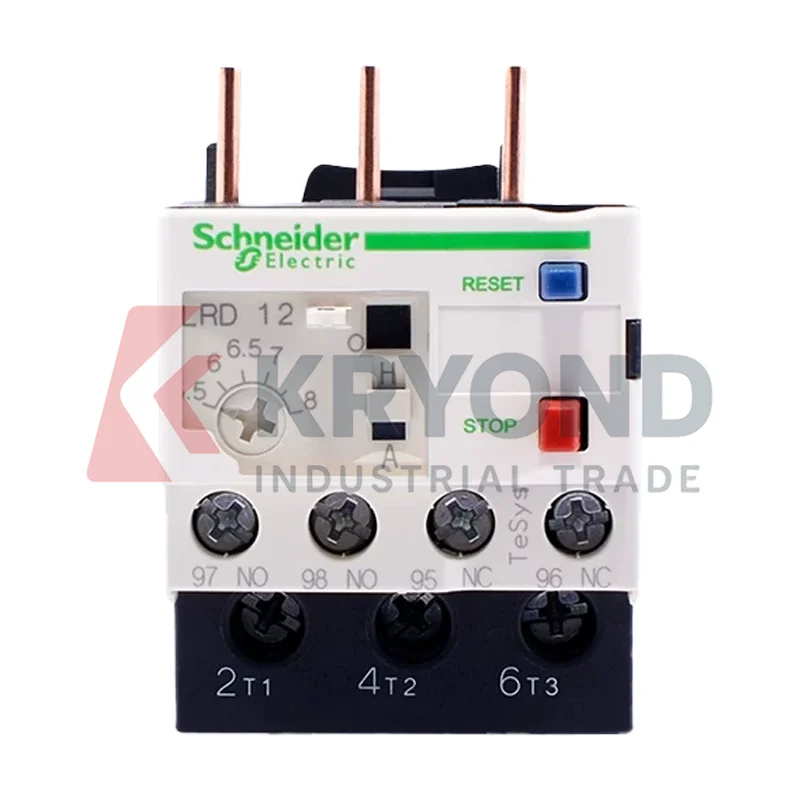 Schneider LRD01C-LRD32C Thermal Overload Relay 0.10-32A Adjustable Current Motor Overload Protection 1NO 1NC TeSys D Contactors