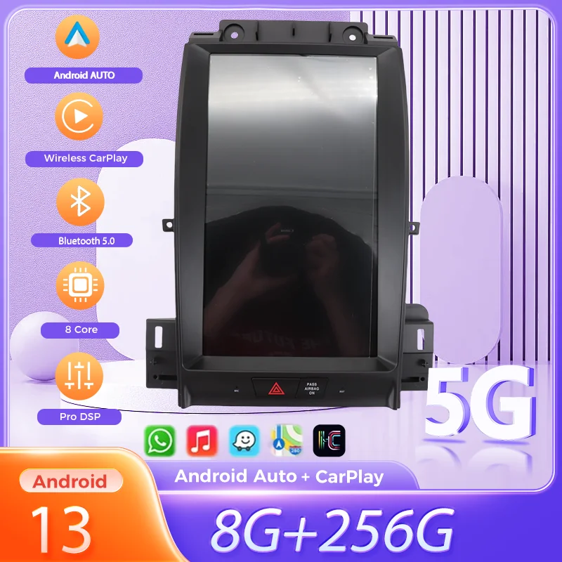 

Vertical Screen 13.6" Qualcomm 13 Car GPS Navigation For Ford Taurus 2009-2018 Radio Multimedia Player Carplay Android Auto DSP