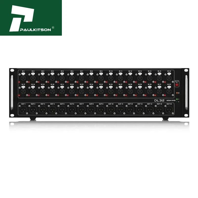 

Paulkitson DL32 Stagebox Use With Midas M32 Live Digital Mixer 32 Inputs 16 Outputs For Pa Sound System Stage Music Equipment