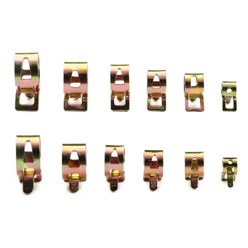60pcs Spring Hose Clamps 6-15mm Zinc Plated Spring Clip Fuel Line Hose Water Pipe Air Tube Clamps Fastener Pipe Clamp Or Pliers