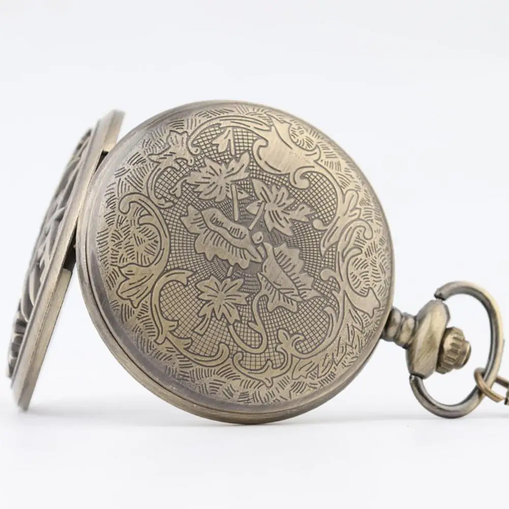 Vintage Charm Black Unisex Fashion Roman Number Quartz Steampunk Pocket Watch Women Man Necklace Pendant with Chain