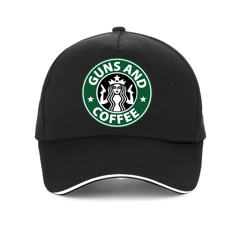 

I Love Guns And coffee Baseball Caps print Cartoon men Women Funny Gun cap Unisex hip hop Snapback hat adjustable bone