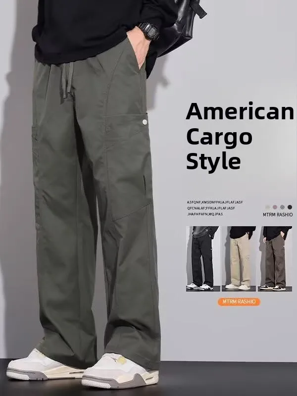 

Waterproof Windproof Multi-ket Men's Winter Spring Autumn Workwear Sports Casual Long Trousers Faionable Straight Leg Pants