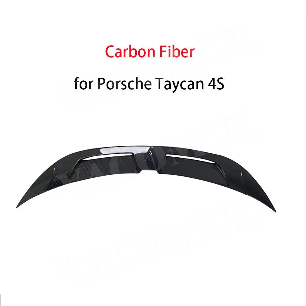 VACOMUL Carbon Fiber Rear Boot Spoiler for Porsche Taycan 2019+ Rear Trunk Wing Spoiler Car Styling