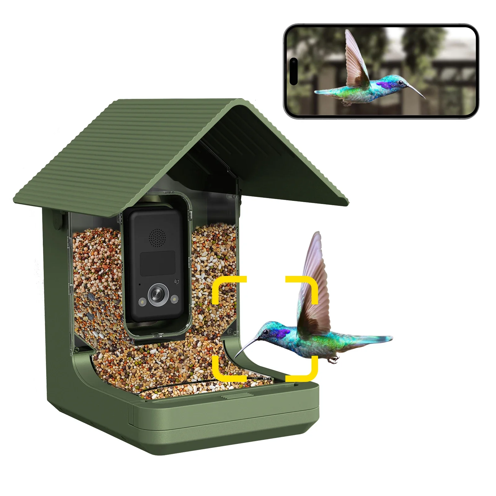 Willfine 0.4S Trigger Speed AI Identify 10000+ Bird Species Auto Capture 4K Videos Smart Bird Feeder With Camera