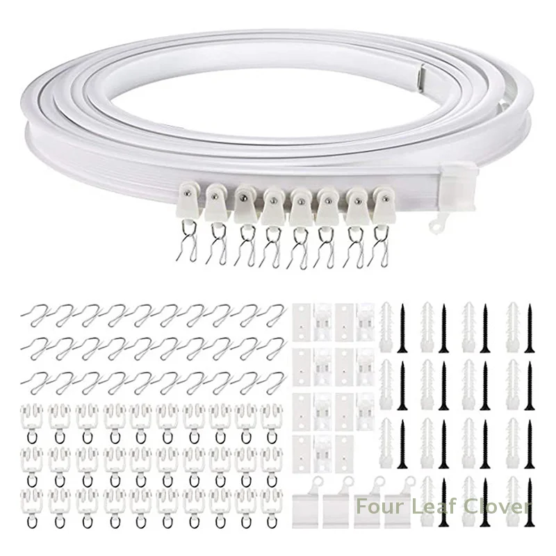 Гибкая гибкая карнизная направляющая, потолочное настенное крепление, изогнутая сверхмощная система раздвижных карнизов для автофургонов, перегородка для комнаты