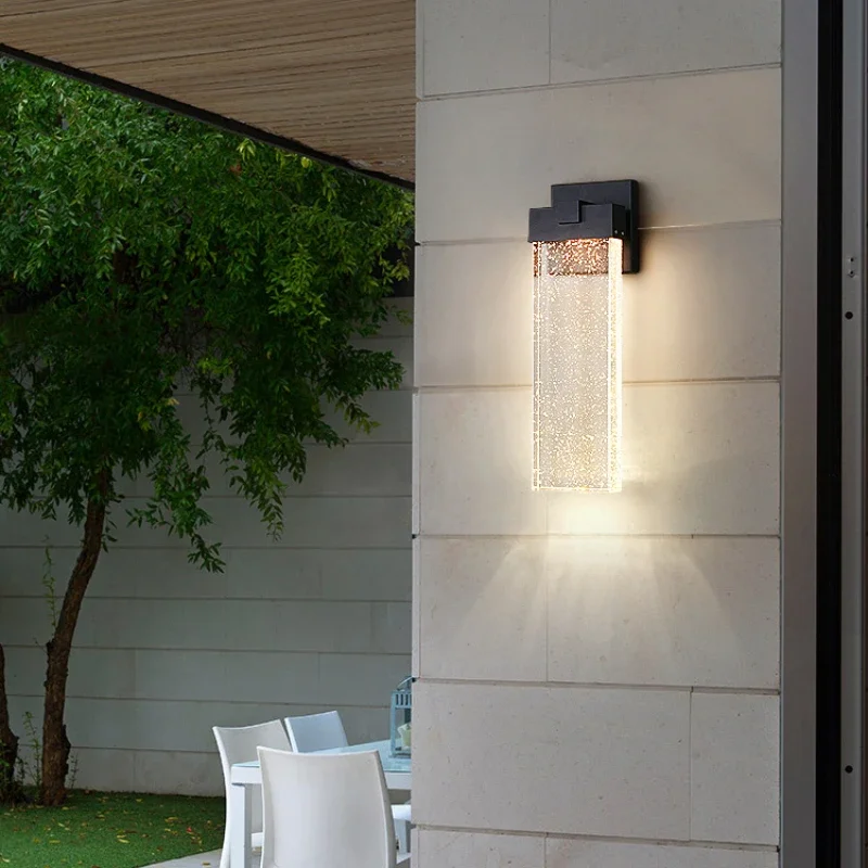

Outdoor Waterproof Wall Lamp Crystal Lamp Simple Modern Super Bright Balcony Terrace Villa Entrance Door Wall Lamp