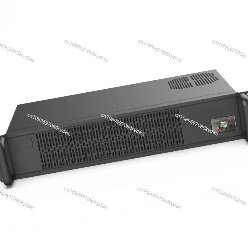 2U Mini Industrial Server Chassis Inline HDD Air Cooling Quiet Hotel Enterprise Host Case