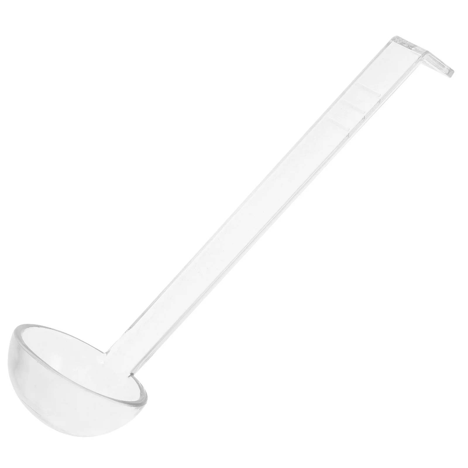 

Long Handle Transparent Soup Serving Ladle Bent Tail Design for Pc Sauce Gravy Buffet Catering Spoon Ramen Soup Spoon