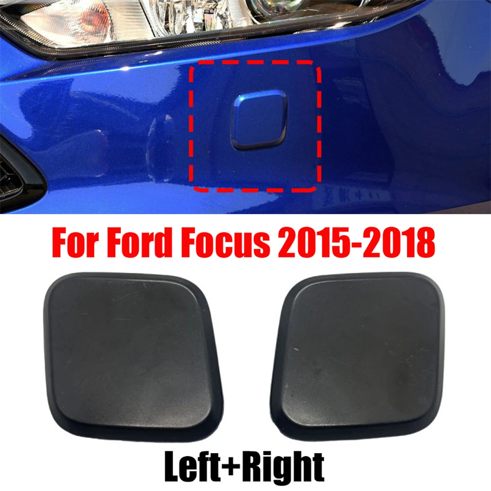 1/2Pc Car Headlamp  Headlight Washer Nozzle Jet Cap  For Ford Focus 2015-2018  L&R Side Car Front Bumper  Headlight Washer Cover 