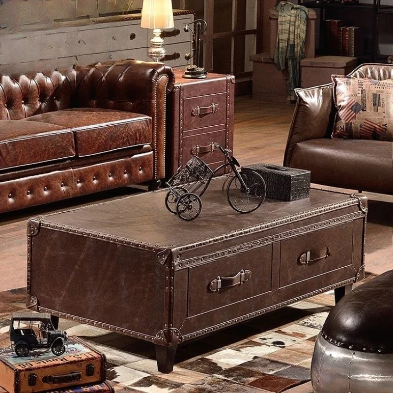 

Personalized coffee table industrial style furniture double pumping coffee living room tea