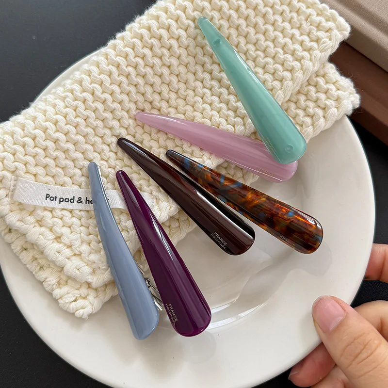 Korean Retro Acetic Acid Duckbill Clip Fish Mouth Shaped Hair Clip Makeup Beauty Duckbill Clip Broken Hair Fixed Bangs Hairpin
