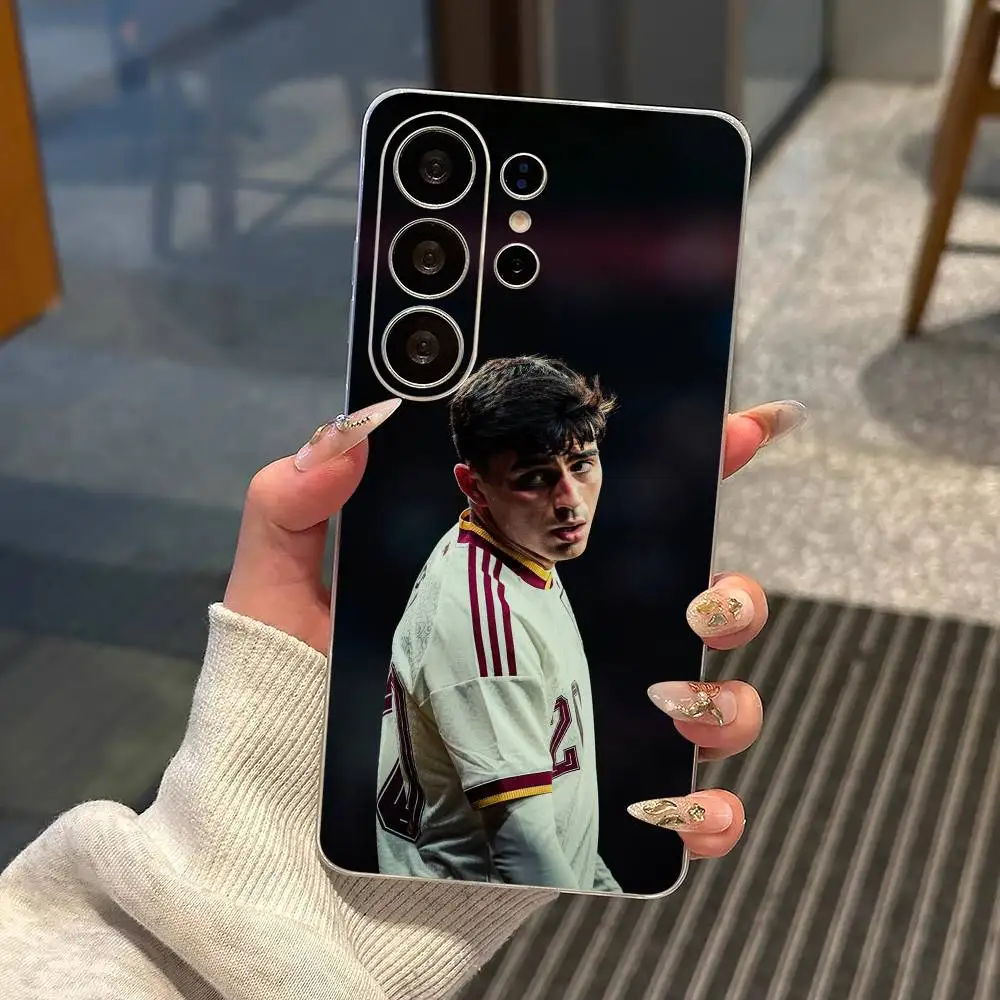 Football 8 P-Pedri Phone Case For Samsung S25,S24,S21,S22,S23,S30,Ultra,S20,Plus,Fe,Note,10,9,5G Transparent
