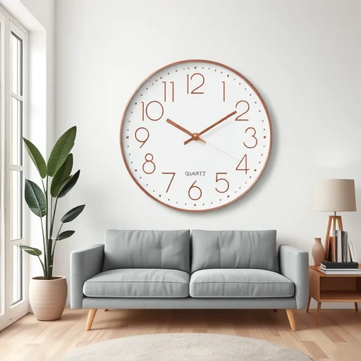 

12-Inch round plastic three-dimensional digital wall clock, living room decoration home fashion wall clock, simple wall clock