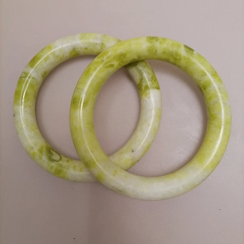 Natural Blue White Hand Carved 70mm Large and Thick Jade Bracelet Arm Bracelet Fashion  Men's and Women's Extra LargeBracelet