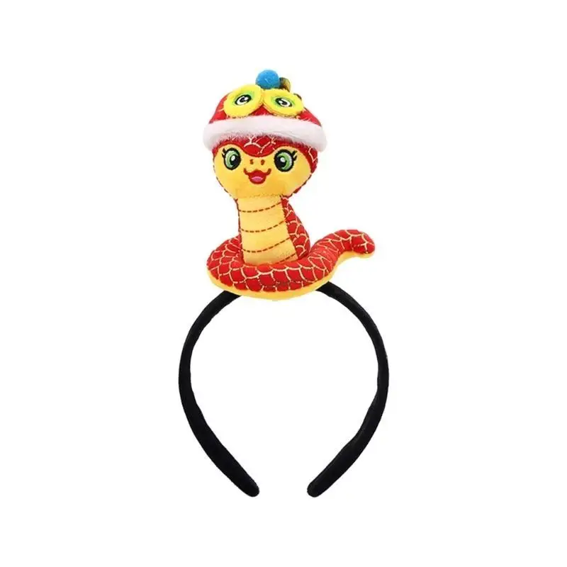 

39BB повязки на голову в виде змеи на китайский Новый год 2025, головные уборы для косплея, повязки для волос, повязки для мытья