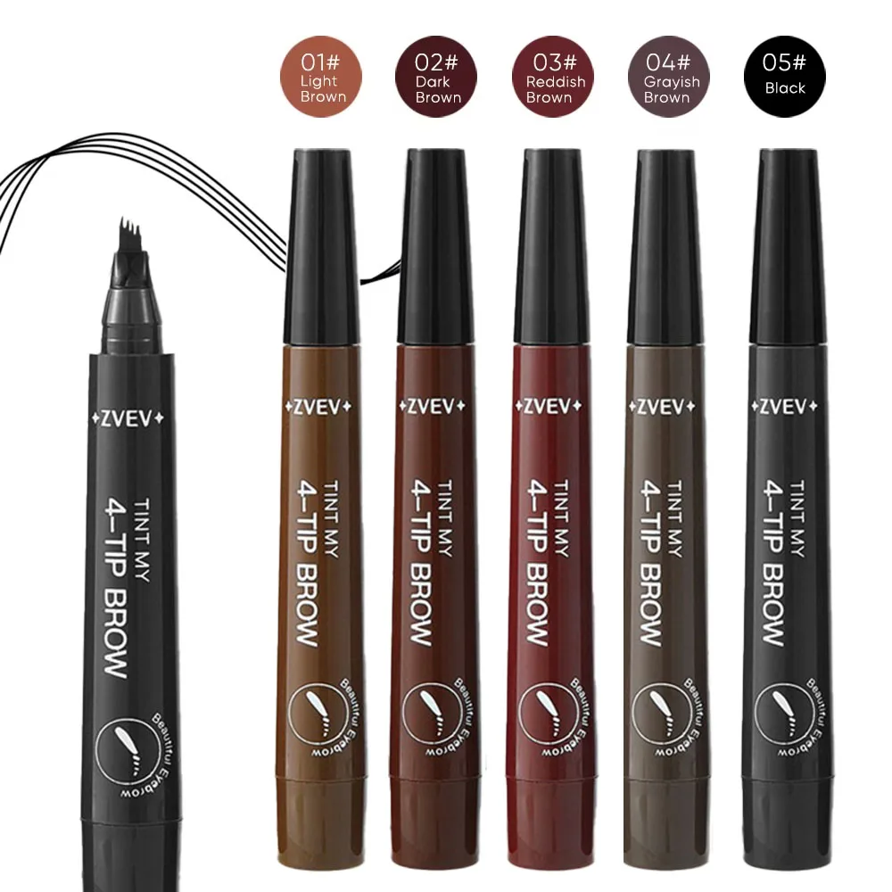メイクアップアーティストと同じ4本爪アイブロウペンシルは、ウォータープルーフ、汗に強い、色持ちが良く、色褪せたり、シミュレートしたりしません。