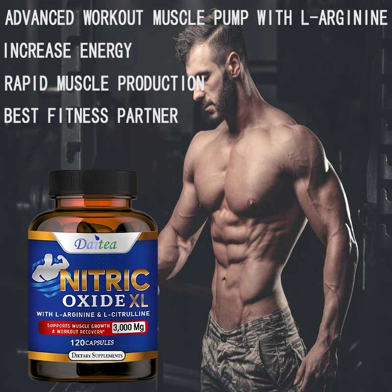 Super Nitric Oxide - Helps Improve Workout Performance, Muscle Growth and Strengthening, Physical Fitness