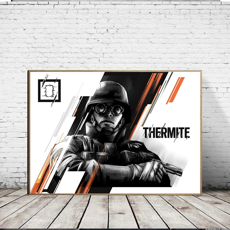 R-Rainbow S-Six S-Siege Video Game Posters and Prints Canvas Printing Modern Wall Art Picture for Living Room Home Decor Gifts