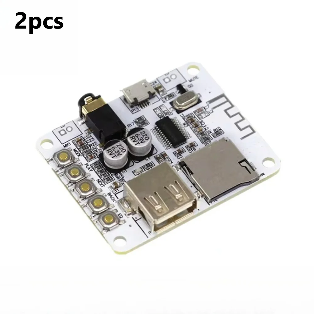 Bluetooth Receiver Module 5V 2Pcs Audio Decoder Board USB TF Card Preamp Output for Arduino