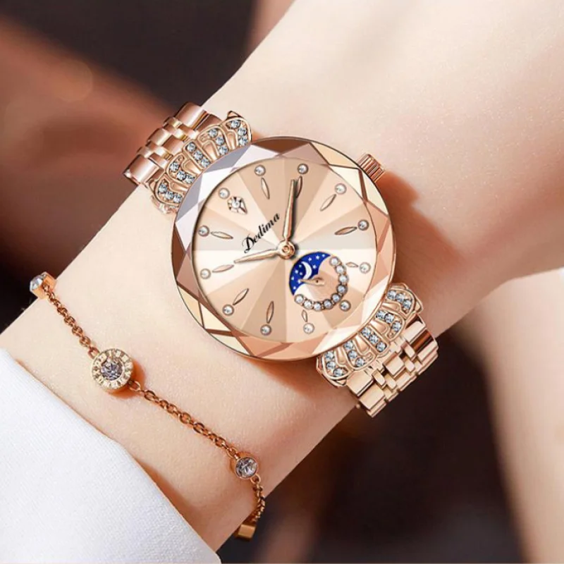 Top Brand Luxury Watch For Woman High Quality Diamond Ladies Quartz Watch Waterproof Stainless Steel Women Watches Reloj