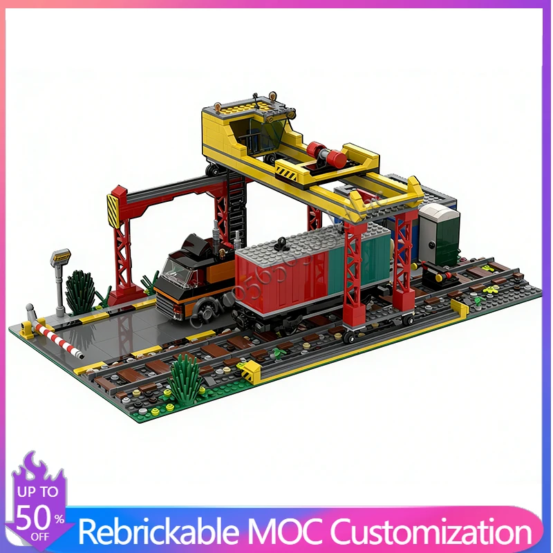 1151 PCS City Engineering Cargo terminal MOC Customize Modular Building Block Creative Design Educational DIY Toy Birthday Gift