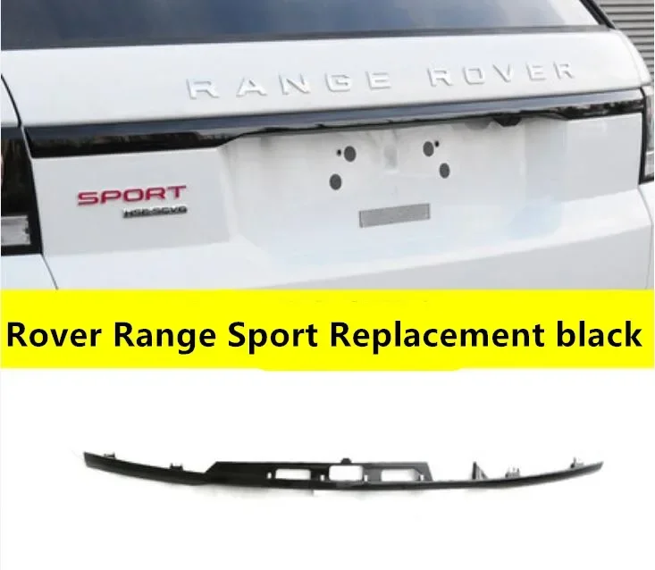 ABS Black Rear Trunk Door Lid Taillight Lamp Cover Trims For Land Rover Range Sport 14-22 Rover Range Vogue 13-22