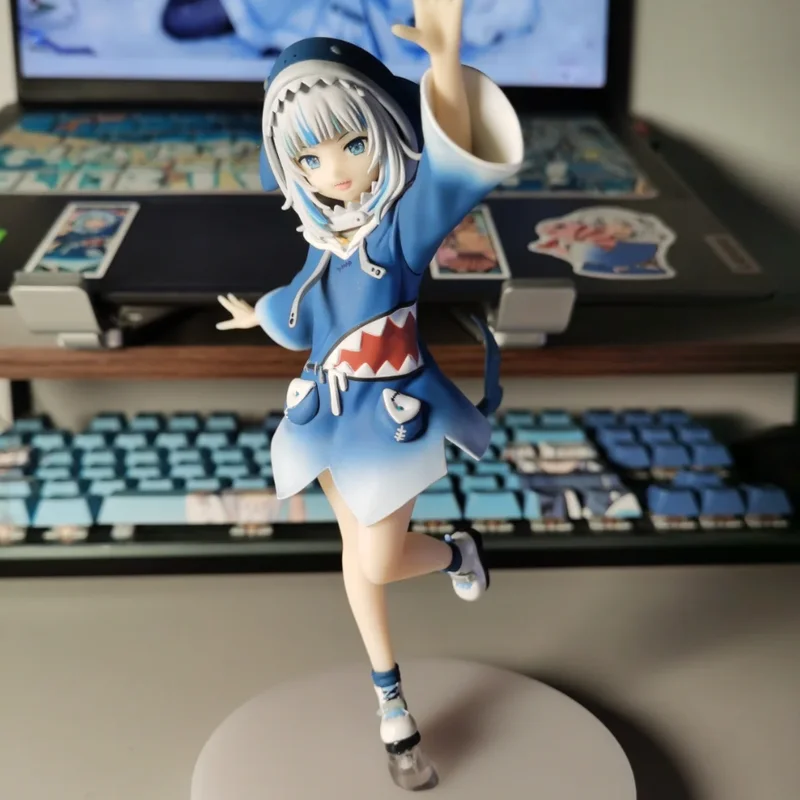 

Gawr Gura Anime Peripheral Virtual Anchor Gura Trendy Toy 17cm Figures Kawaii Collectible Model Doll Desktop Decor Birthday Gift