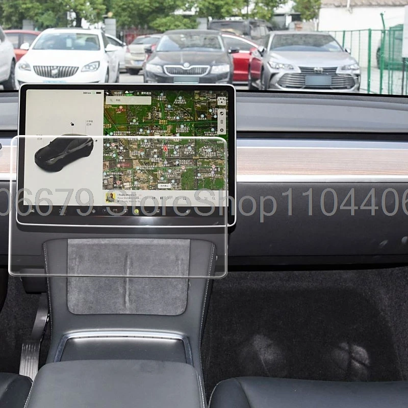 

Tempered Glass Screen Protector Film For Tesla Model Y 2021-2024 15inch Car GPS Navigation Center Touchscreen anti-scratch film