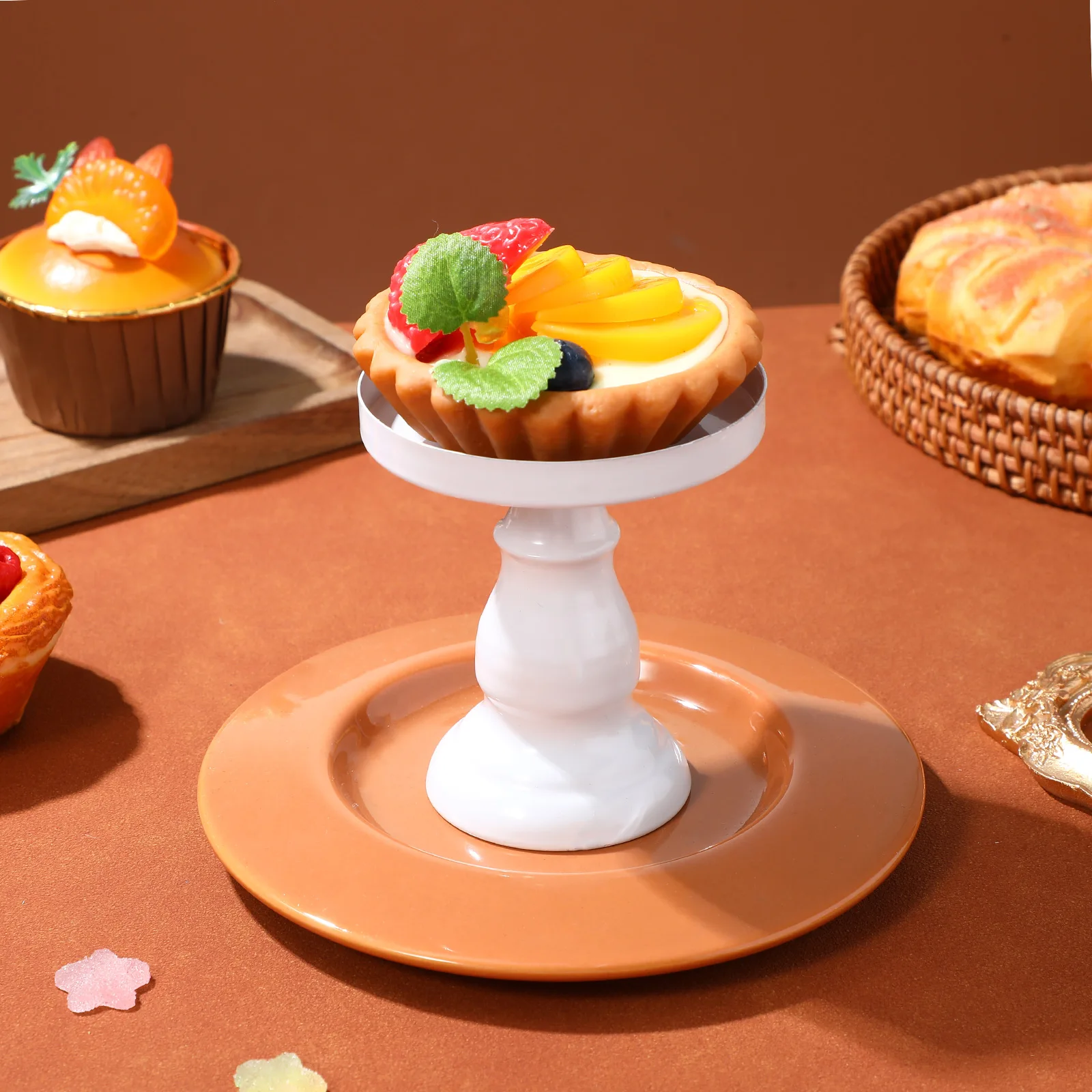 

Cake Stand Plate High Base Premium Alloy Dessert Holder Wedding Party Fruit Tray Snack Display Tray Tall Cake Stand