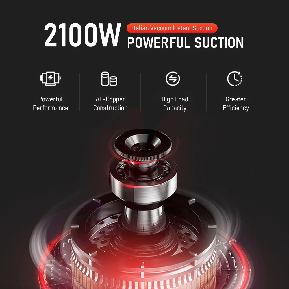 100W High-Power Wall-Mounted Vacuum Cleaner with Automatic Dust Shaking Function - Garage Vacuum Cleaner Car Cleaning Vacuum