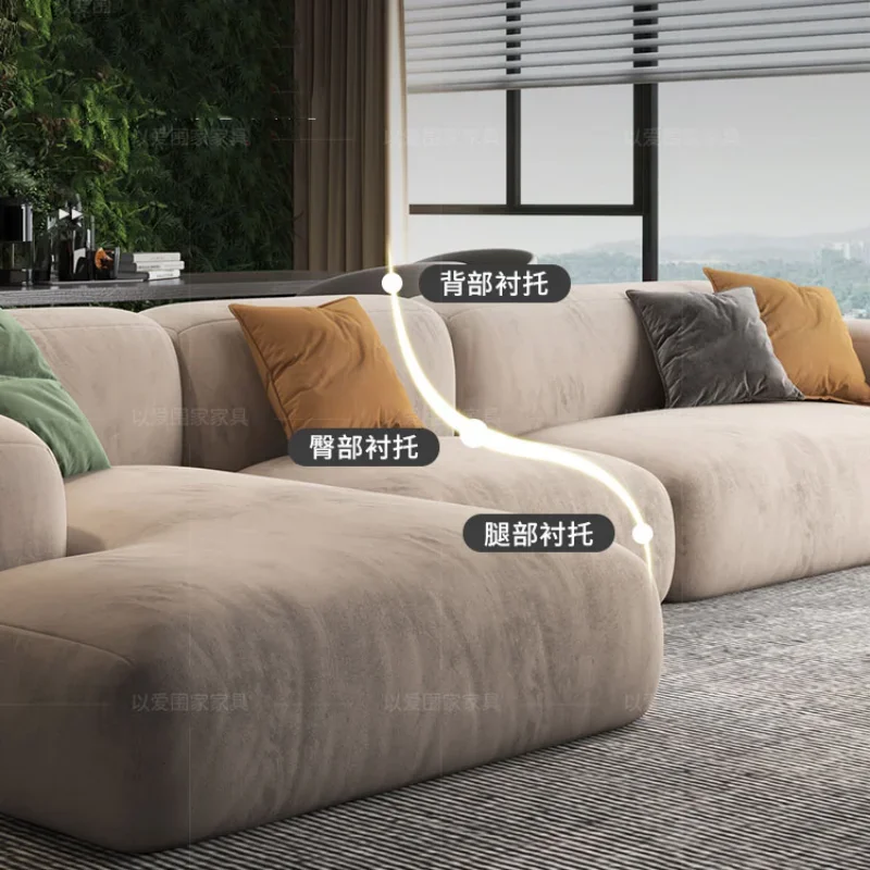 Modern 3 Seater Living Room Sofa Bed Foam Xxl Couch Adultsl Designer Longue Sofa Armchair Creative Muebles Hogar Home Furniture