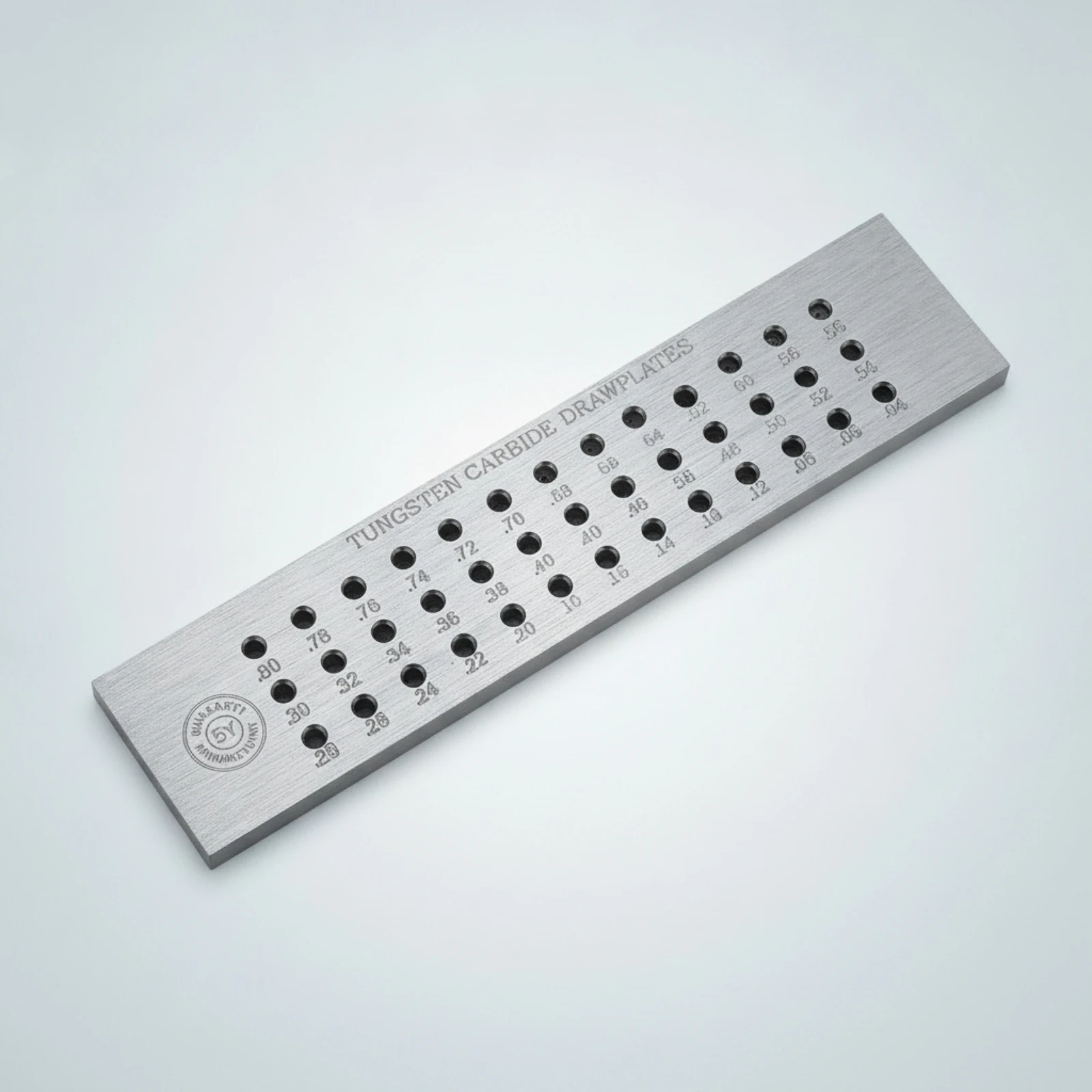 Placa de Trefilação Retangular de Carboneto de Tungstênio, Prata Escovada, Ferramenta de Joalheria Lisa para Joalheiros
