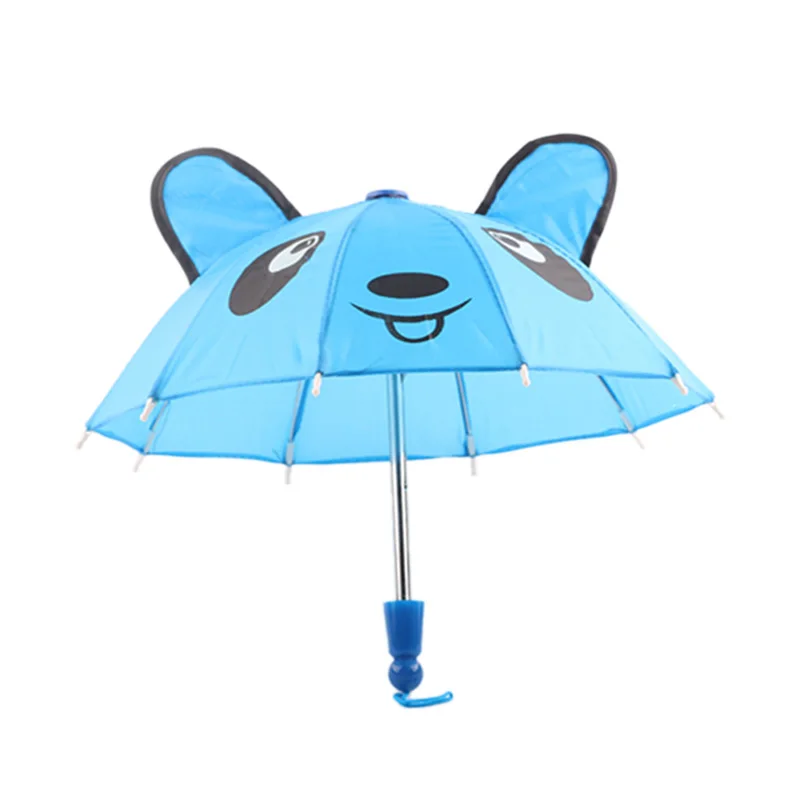 Pure Color Cute Umbrellas With Ears Raincoat Suits Doll ClothesFor 18 Inch American Doll & 43 Cm New Born Baby Our Generation