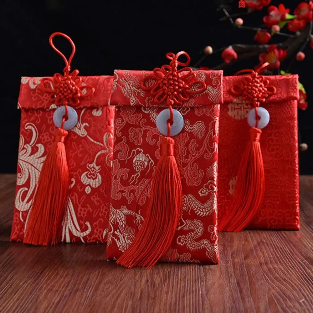 New Cloth Red Envelope Bag Traditional Crossbody Capable Wedding Red Bag Engagement Gift Chinese Style Red Packet Wedding