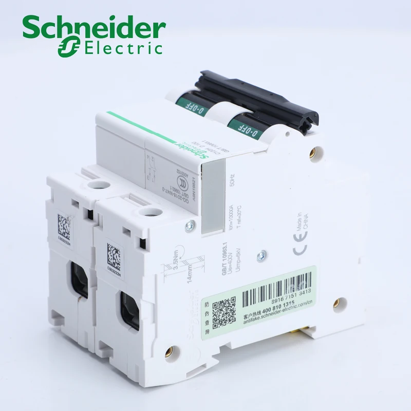 Schneider Electric Acti 9 C120 2P AC Miniature Circuit Breaker D Curve 80A 100A 125A