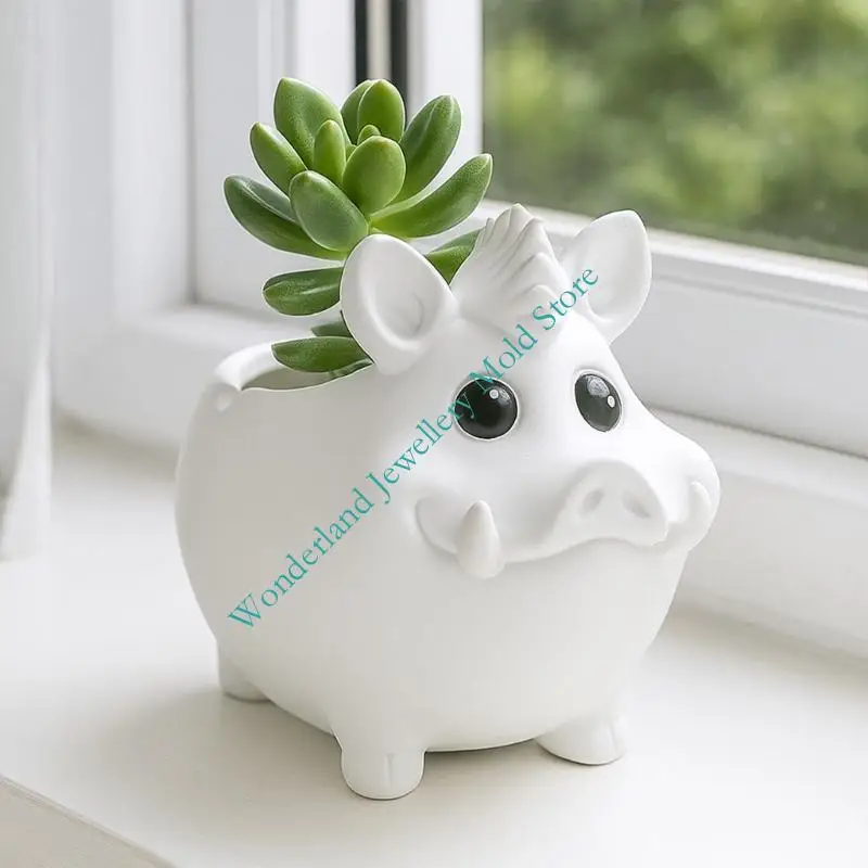 H7EB Leicht zu lösende Form in Wildschweinform, detailliertes Design für die Kunstharzherstellung, Schmuckherstellung und