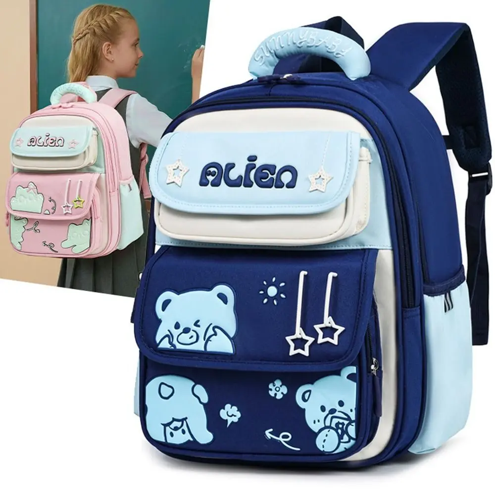 Large Capacity Students Backpack Alleviate Burden Water-resistant Kids Bookbag Kawaii Widen Straps Children School Bag