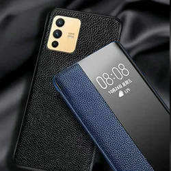 For Vivo V23 5G Case Luxury Clear Window View PU Leather Phone Case For Vivo V23 Pro Flip Cover For Vivo V2132 V2130 Cases V 23