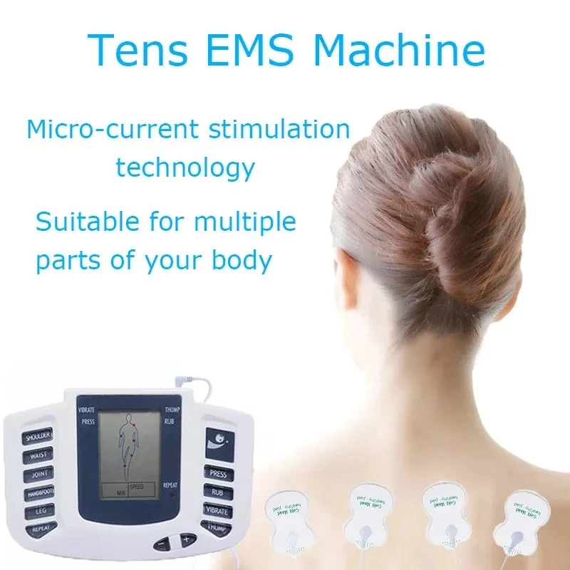 Masajeador eléctrico de acupuntura para todo el cuerpo, terapia de fisioterapia meridiana, relajación muscular, 16 almohadillas