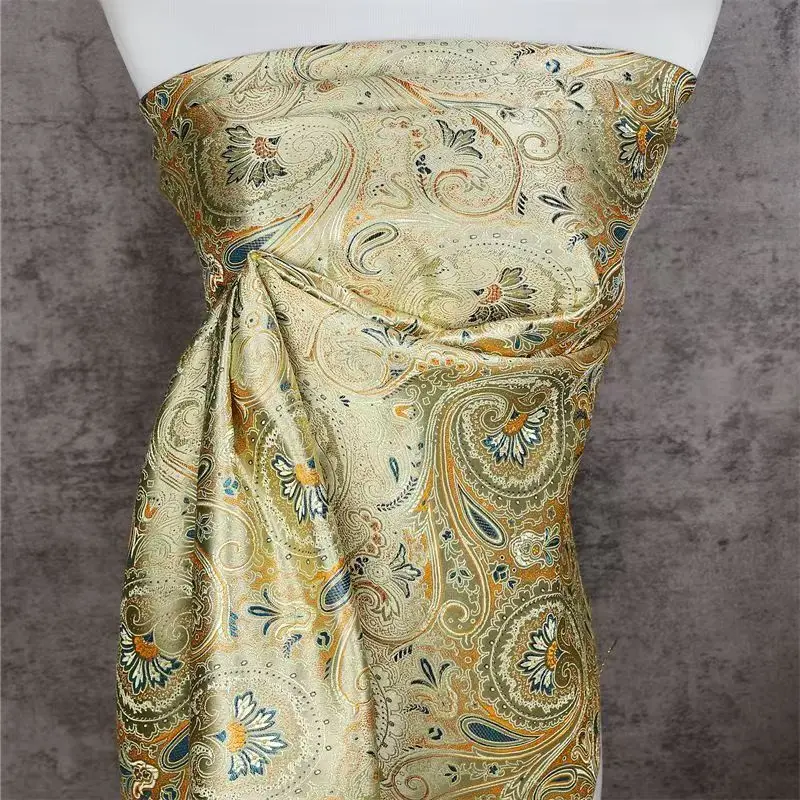 500*75cm Disordered Phoenix Tail Jacquard Brocade Fabric Hanfu Qipao Tang Ethnic Costumes Pillow Covers Sewing Materials