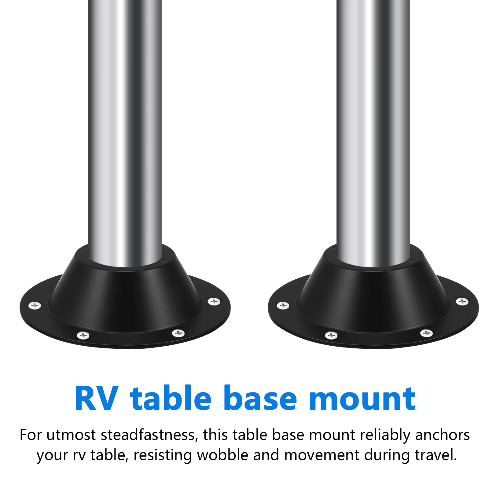 Kit de Montagem para Base de Mesa Rv com 2 Peças, Base de Metal Forte para Várias Mesas, Acessórios para Rv