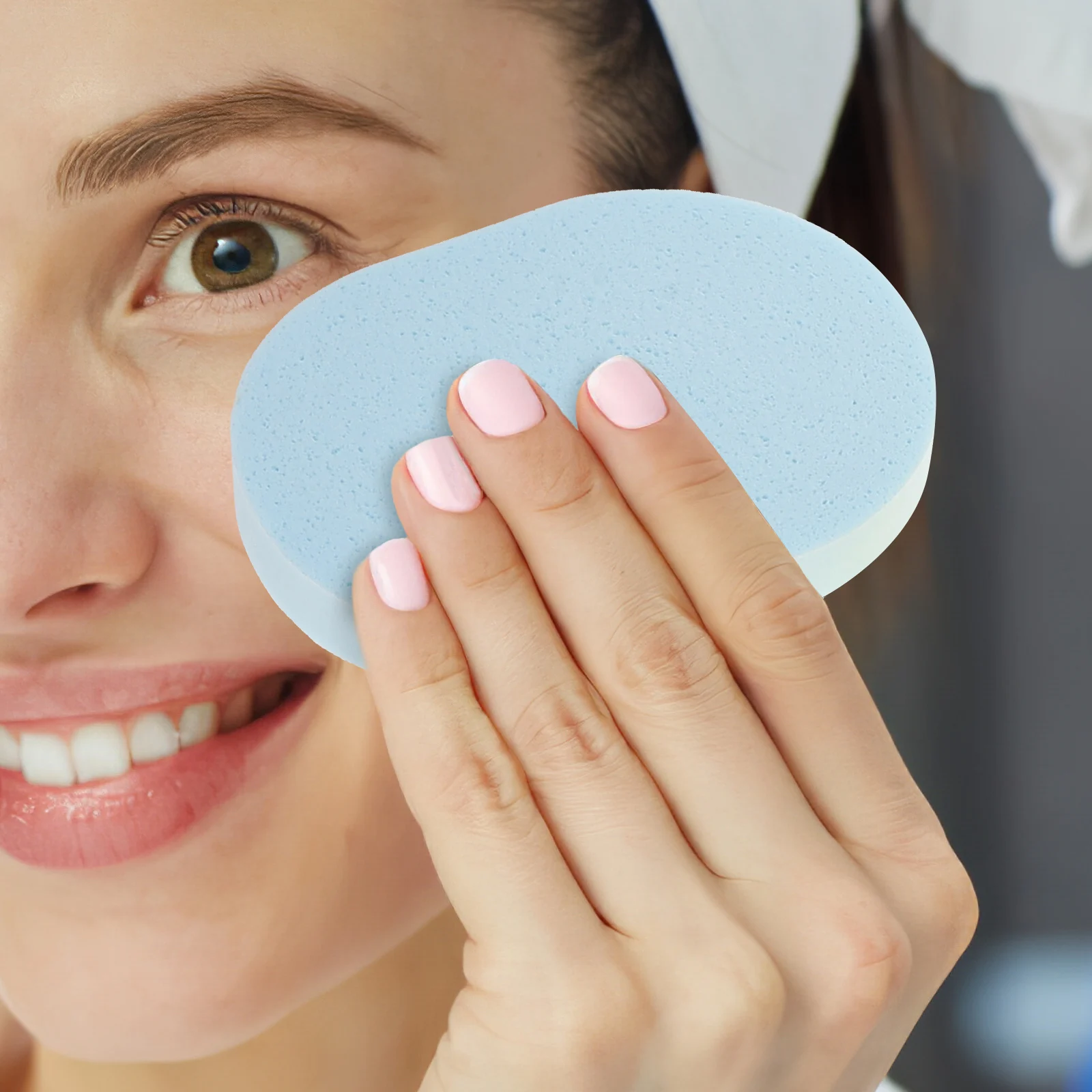 

4 Pcs Face Cleansing Sponge 15T Algae Green Yellow Exfoliating Makeup Remover Tool Portable Travel Scrubber for Women